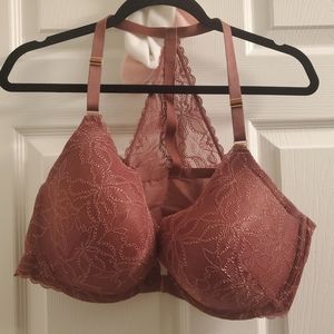 Cacique Racerback Front Clasp Plunge Push-up Bra